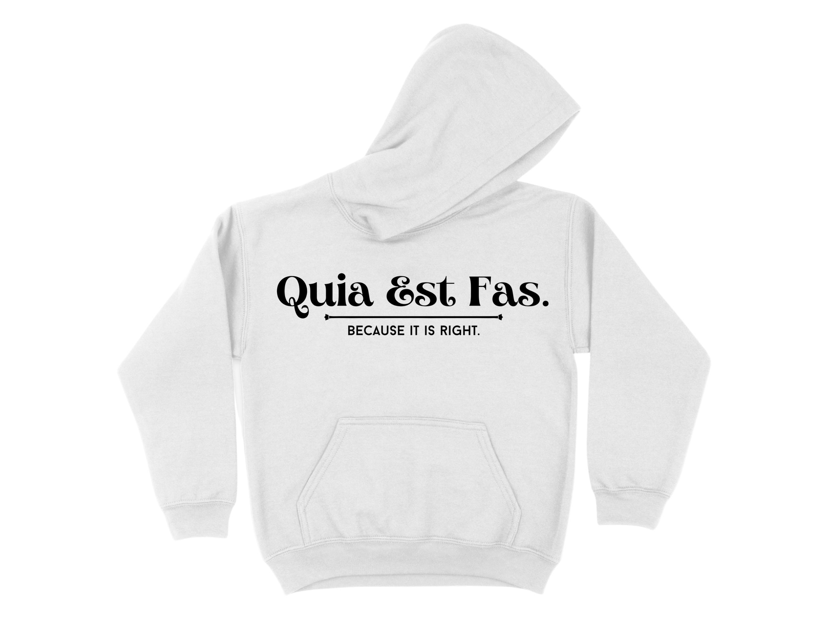 Quia Est Fas - White Hoodie  Main Image